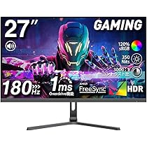 Amazon.co.jp: cocopar モニター 27インチ 180Hz 1ms応答 無輝点保証