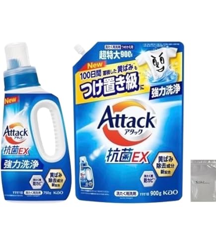 Amazon.co.jp: アタック抗菌EX 洗濯洗剤 液体 100日間蓄積した