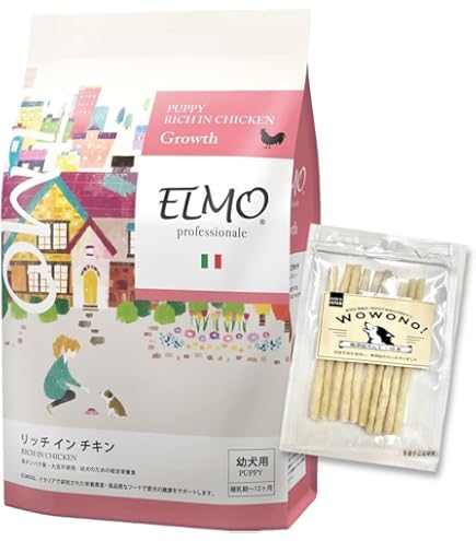 Amazon.co.jp: 【幼犬 子犬用 イタリア製ドッグフード 3kg】ELMO