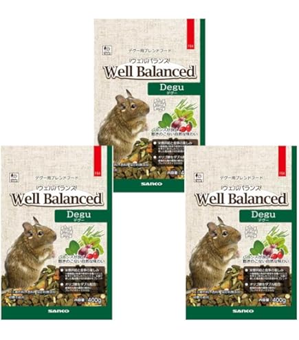 Amazon | SANKO ウェルバランス デグー用 ブレンドフード 400g | Sanko