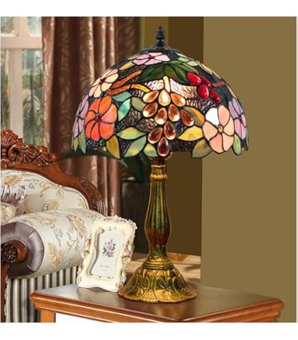 Amazon.co.jp : Uziqueif ステンドグラス 照明器具 ランプ インテリア