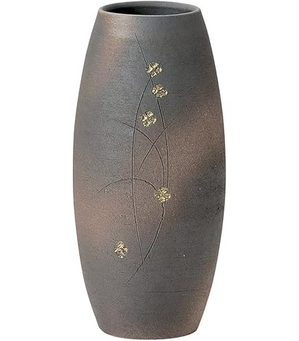 Amazon.co.jp: 信楽焼 壺久郎作 花瓶壺 蛸唐草模様 葡萄絵柄 品