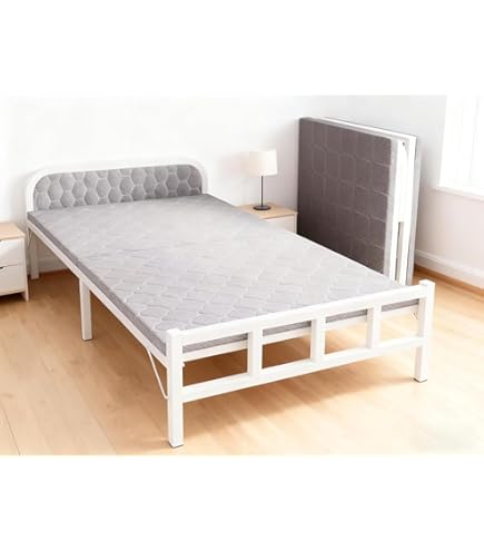 TUIYIDUO 折りたたみ簡易ベッド(ホワイト, 190x70x37.5cm) TUIYIDUO