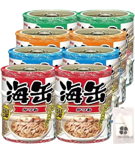 Amazon.co.jp: アイシア 海缶ミニ3P削り節入りかつお 60g×3缶
