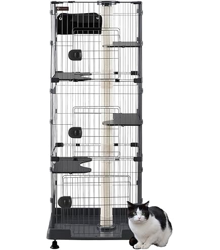 チョコブラウン 2段キャットケージ キャットケージ チョコブラウン 2段