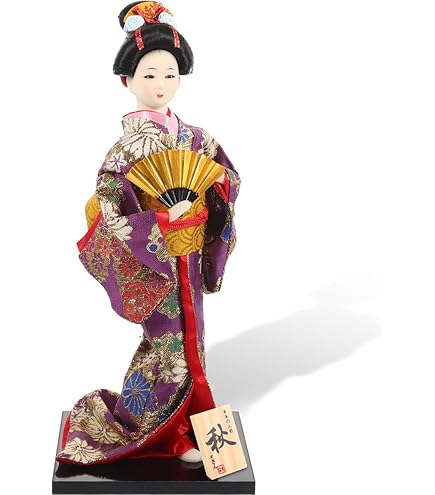Amazon.co.jp: 25cm 芸者着物人形 和風ドール 装飾 伝統日本文化