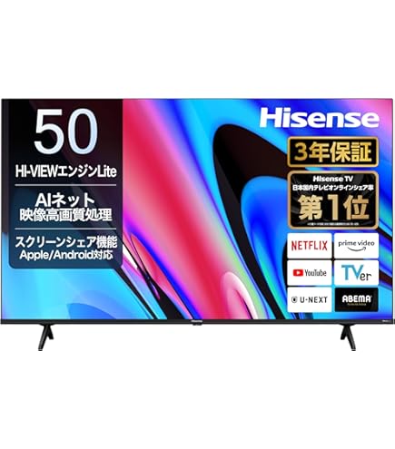 訳有り TCL 50P615 2023年製4Kチューナー搭載 50インチ TCL ティー