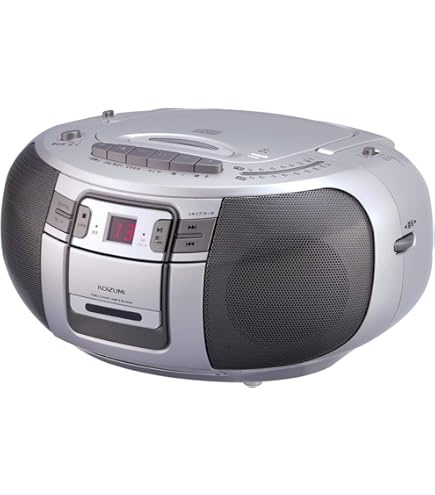 Amazon.co.jp: カラオケもできる速度調整機能付きCDラジカセ(マイク2本