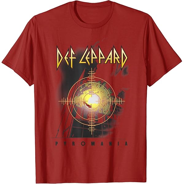Amazon | Def Leppard パイロマニアフェード Tシャツ | Tシャツ