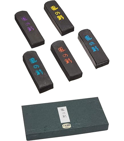 Amazon | 呉竹 墨 固形墨 奈良人形墨セット 22.0丁型 AG37/2V | 墨