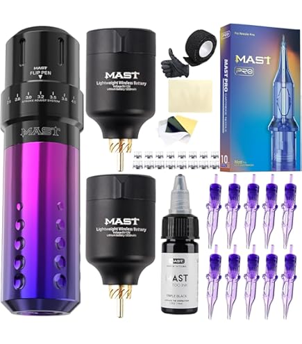 Amazon | ワームホール タトゥーガンキット ワイヤレスタトゥー マシン