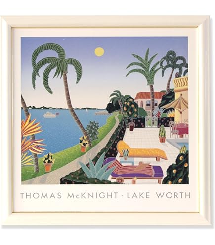 Amazon.co.jp: トーマスマックナイトの南国風 絵画 額入りポスター