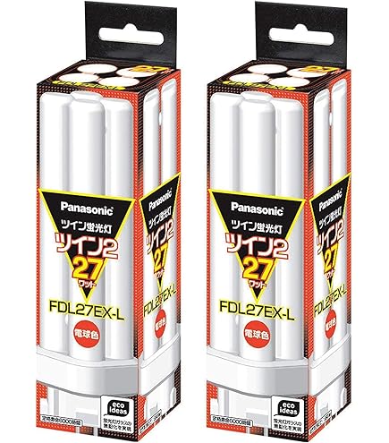 Amazon | パナソニック ツイン蛍光灯(蛍光ランプ) ツイン1 27形 電球色