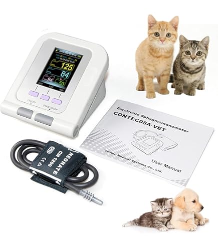 Amazon | デジタル獣医血圧モニター、自動測定電子血圧計、3つのカフ