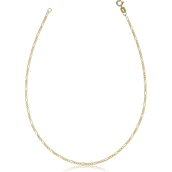 Amazon | Kooljewelry 10K イエローゴールド フラット オーバル リンク