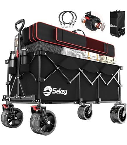 Amazon.co.jp: Uquip Buddy - ビーチワゴン 高耐久カート 大きな車輪