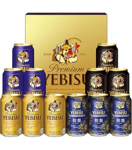 Amazon.co.jp: ヱビスビール エビス 4種の味わいセット YBF4D 350ml x