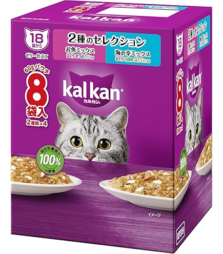 Amazon.co.jp: カルカン パウチ 18歳2種のセレクション お魚ミックス