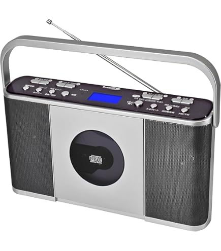 Amazon.co.jp: カラオケもできる速度調整機能付きCDラジカセ(マイク2本