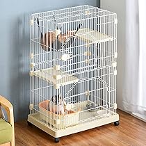 Amazon.co.jp: タンスのゲン 猫ケージ 2段 幅69×奥行48×高さ106cm