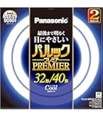 Amazon | パナソニック 蛍光灯丸形 32形+40形 2本入 クール色 パルック