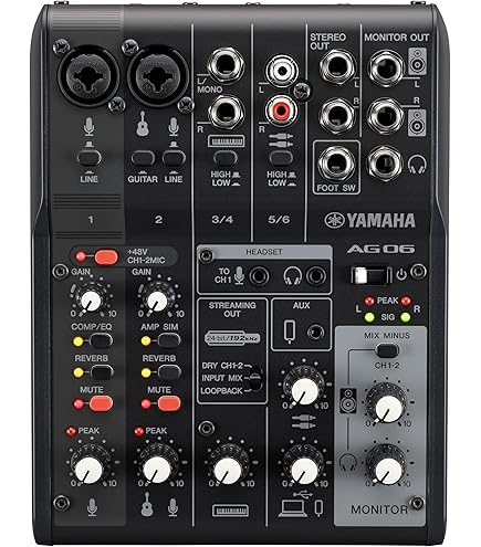 Amazon | ヤマハ YAMAHA 6チャンネルミキシングコンソール MG06 最最大