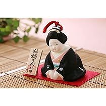 お福さん お福人形 瓦製 時代物 アンティーク ア21 お福さん（小