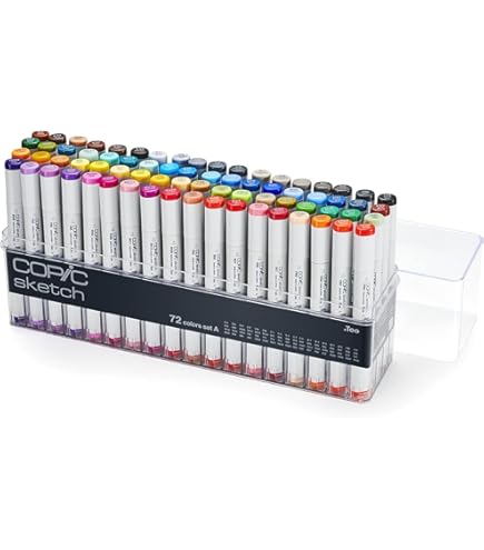 Amazon.com: Copic Classic, Alcohol markers, 72 Color Set A (New Ver.)