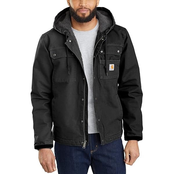 Amazon.com: Carhartt Quilted-Flannel-Lined Duck Active Jacket