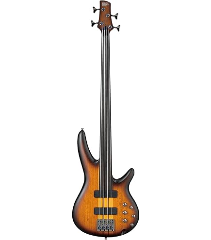 Amazon.com: Ibanez SRH505F Fretless - Natural Browned Burst Flat