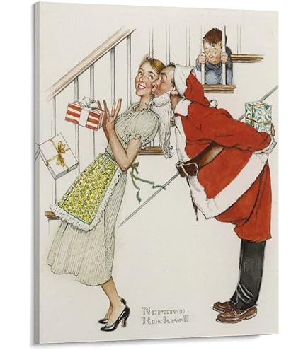 Amazon.com: 35+ Norman Rockwell Painting on Canvas Checkers (Game