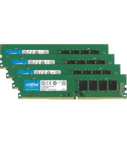 Crucial 64GB Kit (16GBx4) DDR4 2666 MT/s (PC4-21300) DR x8 DIMM