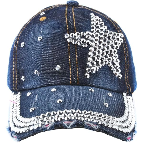 Elonmo Cute Letter Love Baseball Cap Jewel Rhinestone Bling Hats