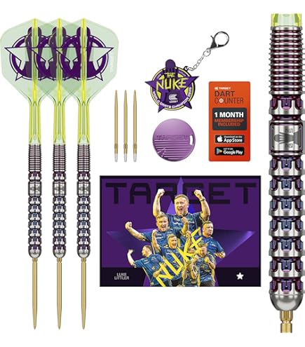 Target Darts Luke Littler G1 Soft Tip Darts, 90% Tungsten Dart