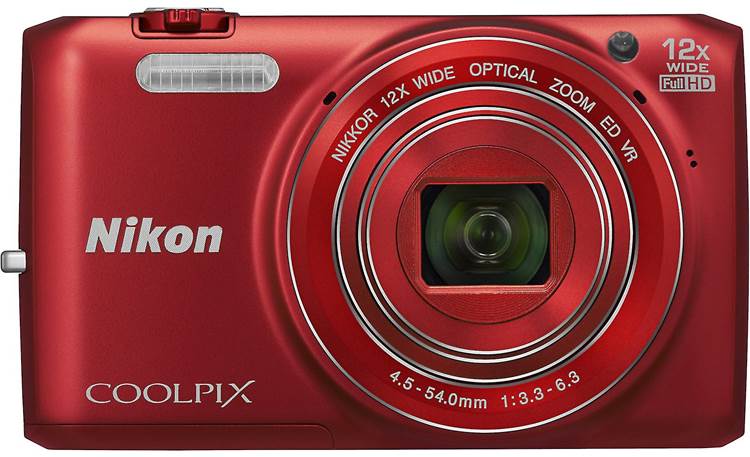 Nikon Coolpix S6800 (Red) 16-megapixel digital camera with 12X