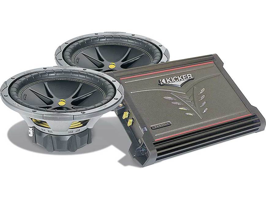 Kicker Bass Package ZX300.1 mono subwoofer amplifier Two Comp