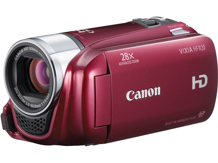Canon VIXIA HF R20 (Red) High-definition camcorder with 8GB flash