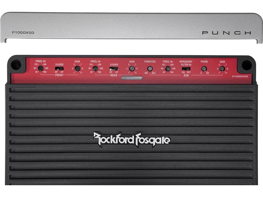 Rockford Fosgate Punch P1000X5D 5-channel car amplifier — 75 watts