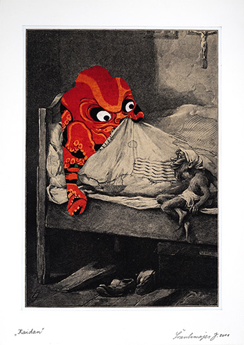 ヤンシヴァンクマイエル版画直筆サイン、エディション入り