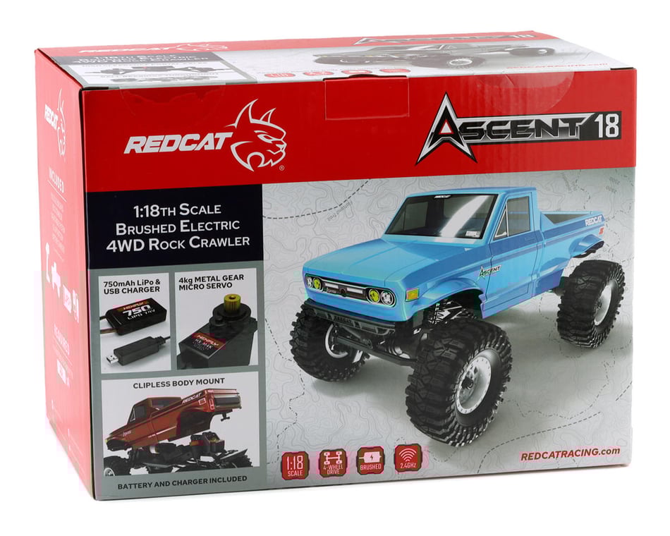 Redcat Ascent-18 1/18 4WD RTR Rock Crawler (Blue) [RER31319