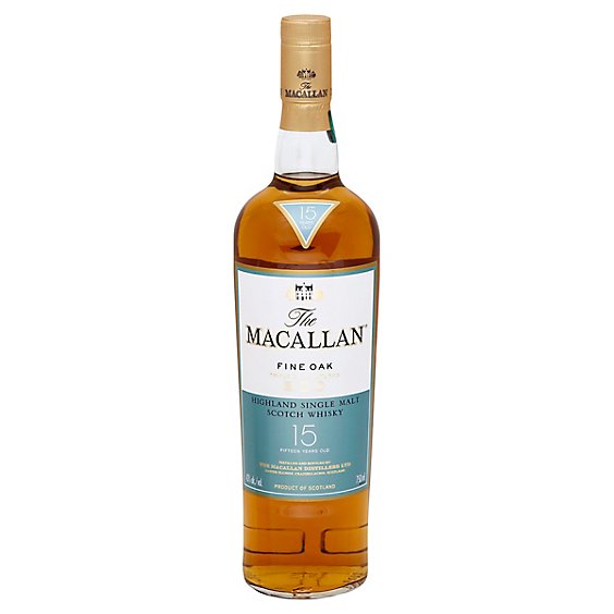 Macallan Scotch Whiskey Fine Oak 15 Year 86 Proof - 750 Ml - jewelosco