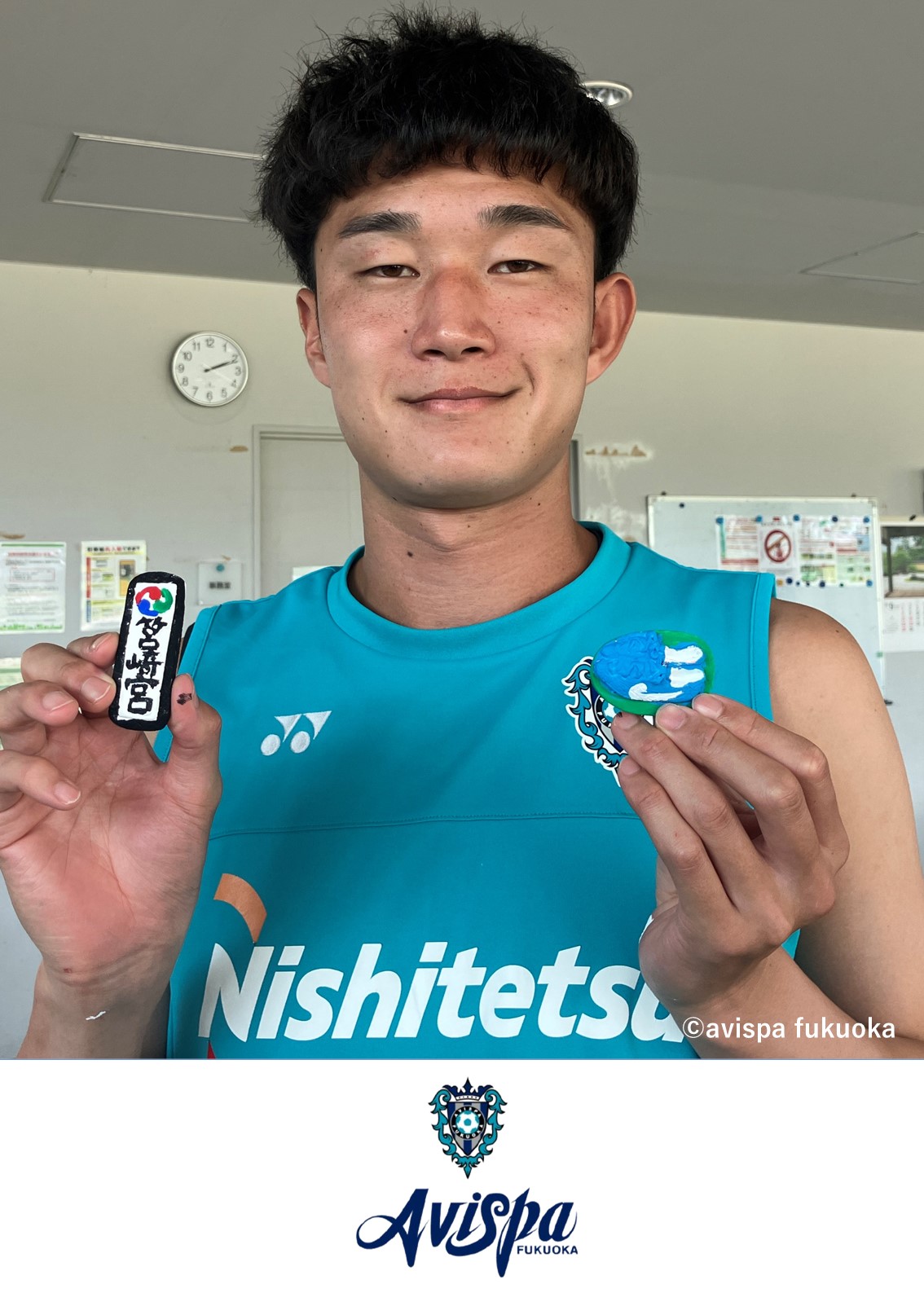 直筆」IWASAKI選手 サイン入り 18番 Avispa Fukuoka 直筆」IWASAKI選手