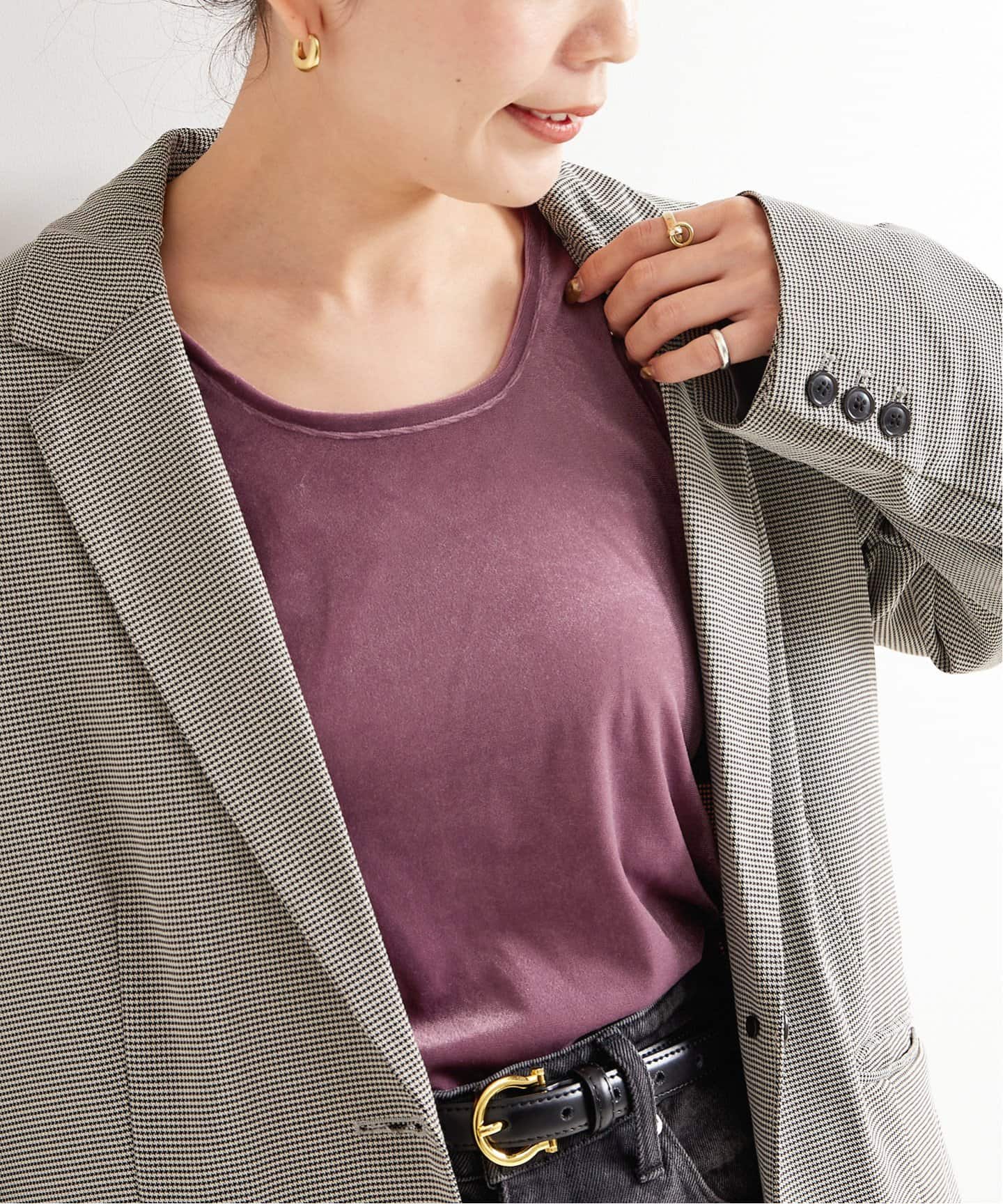 saint laurent paris デストロイストレッチベロア タンクトップ ベロア