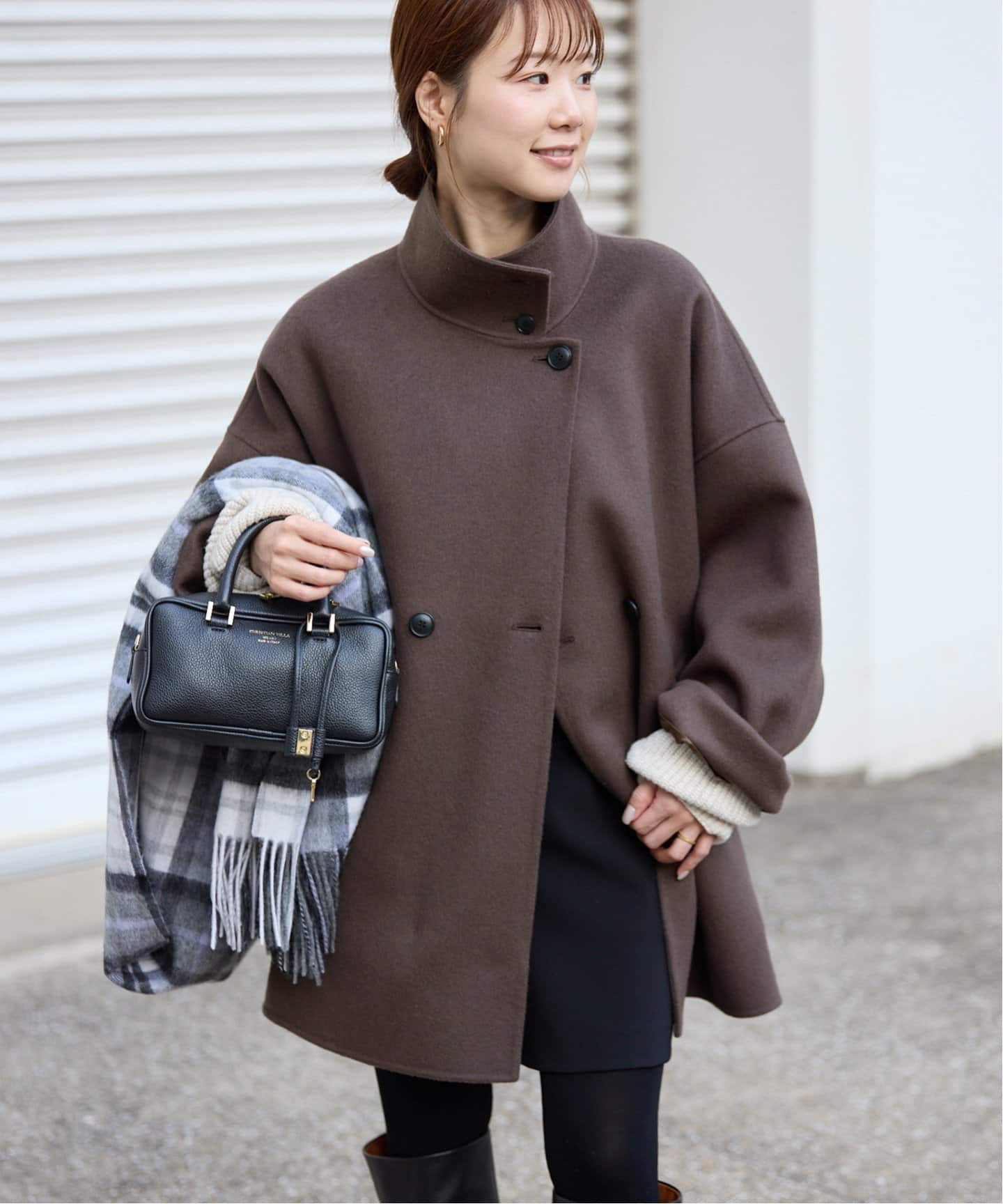 ダブルフェイススタンドコート（その他ブルゾン／アウター）｜SLOBE