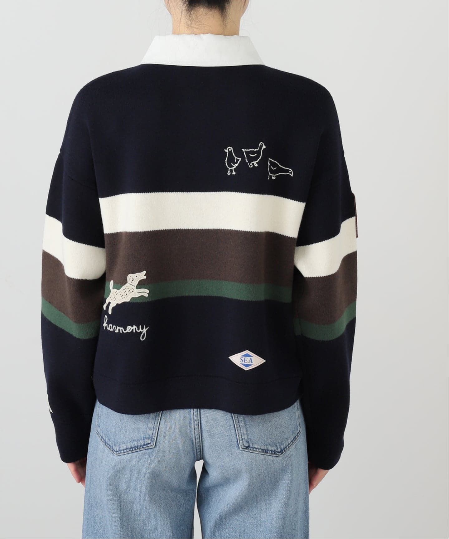 SEA NEW YORK/シー ニューヨーク KNIT RUGBY SHIRT AW25-013