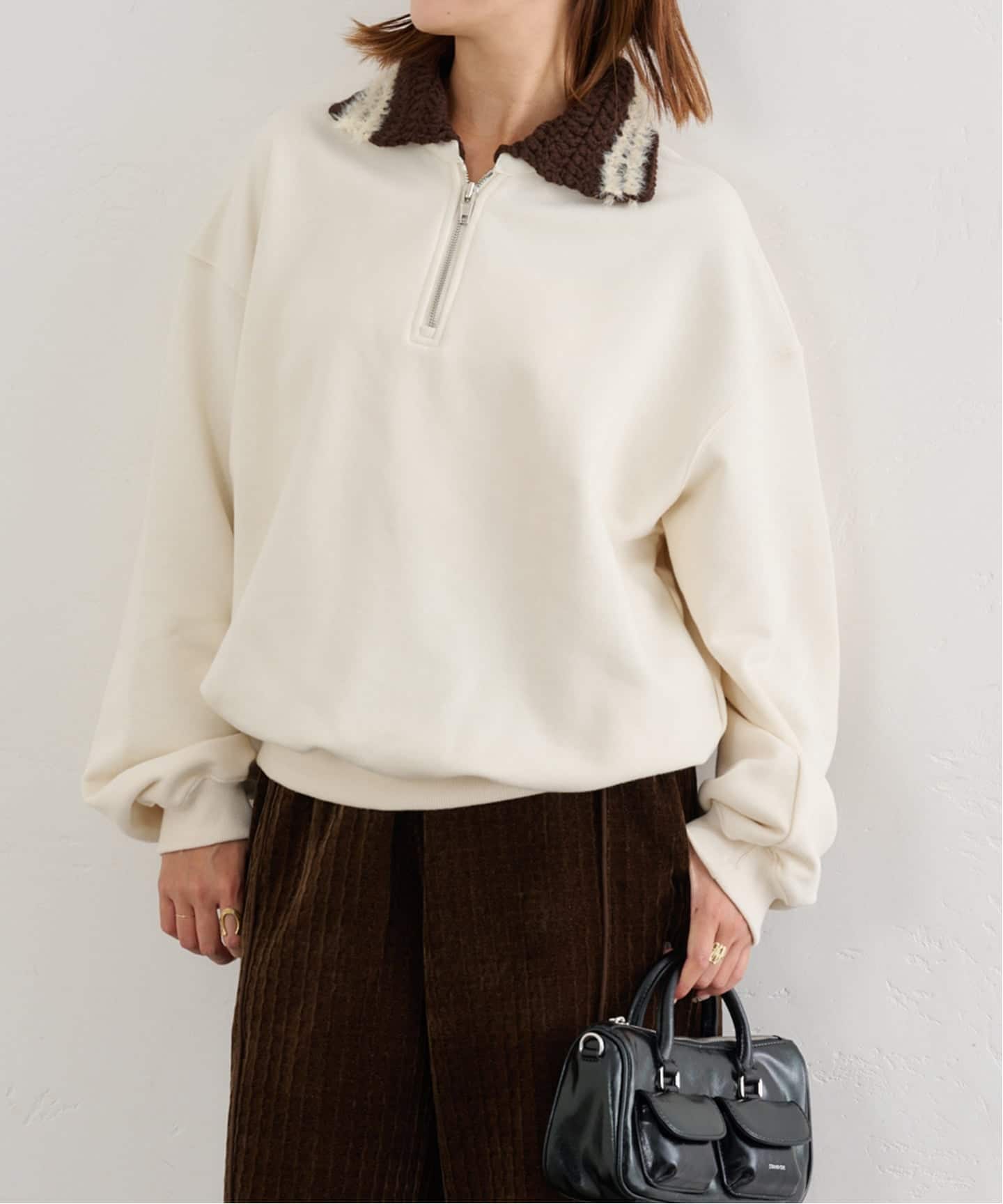 PRY Premium Knit Layered Top ミルク シュウト Premium Knit Layered