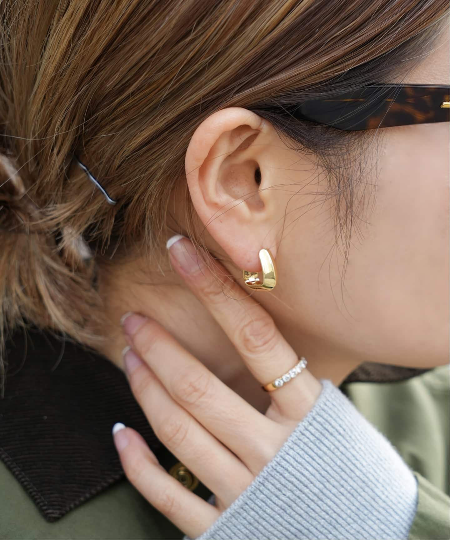 CELERI/セルリ】HOOP PIERCE GOLD（ピアス（両耳用））｜Deuxieme