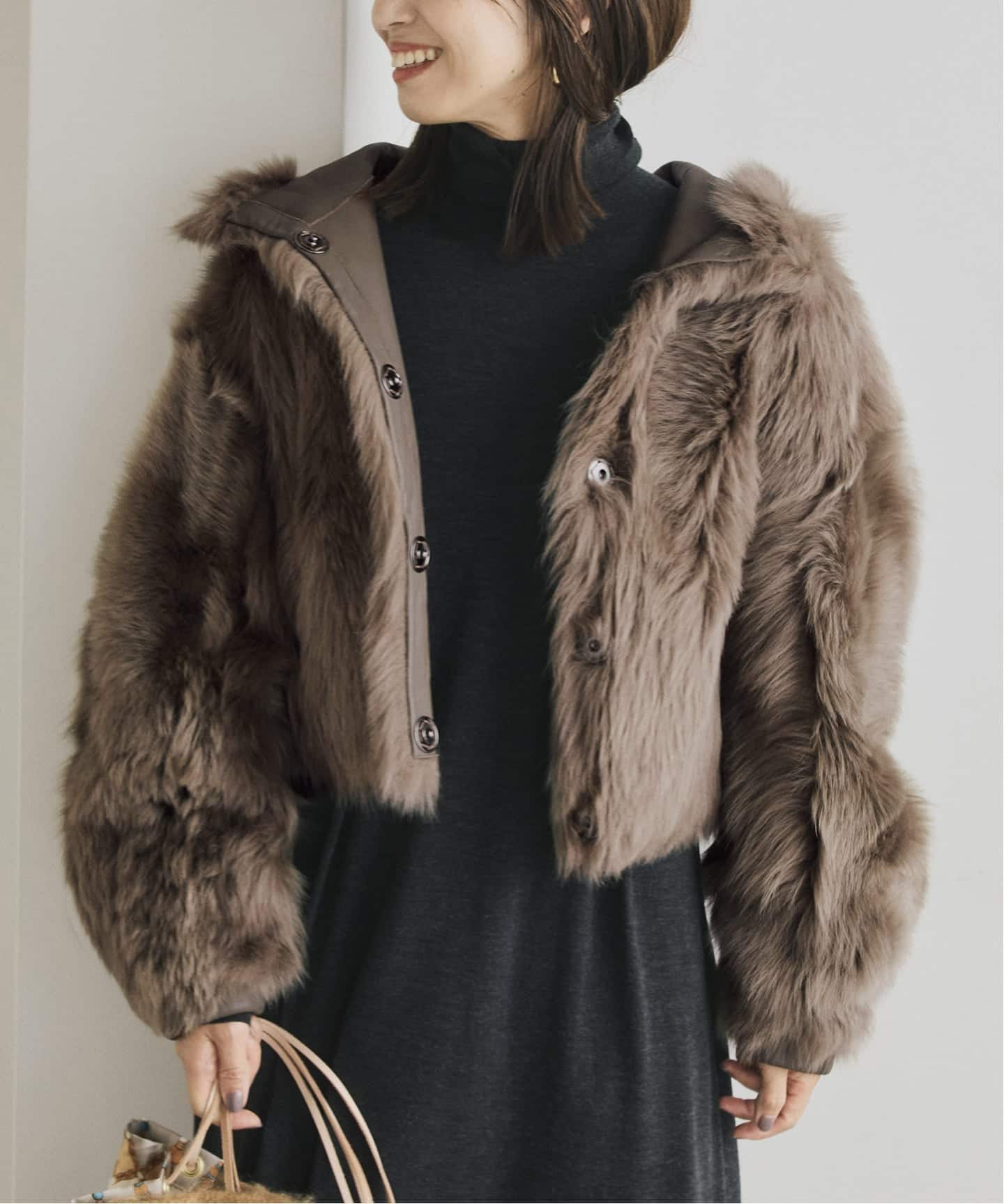 BLANCHA ブランカ HOODIE ブルゾン 25061-3 01（ムートンコート