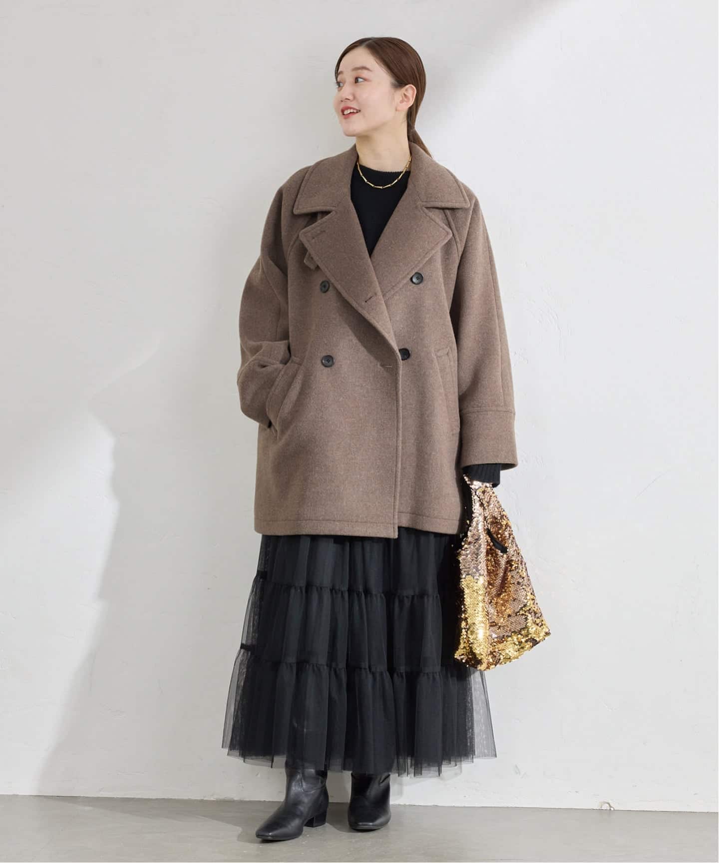 ダブルブレストハーフコート（その他ブルゾン／アウター）｜IENA