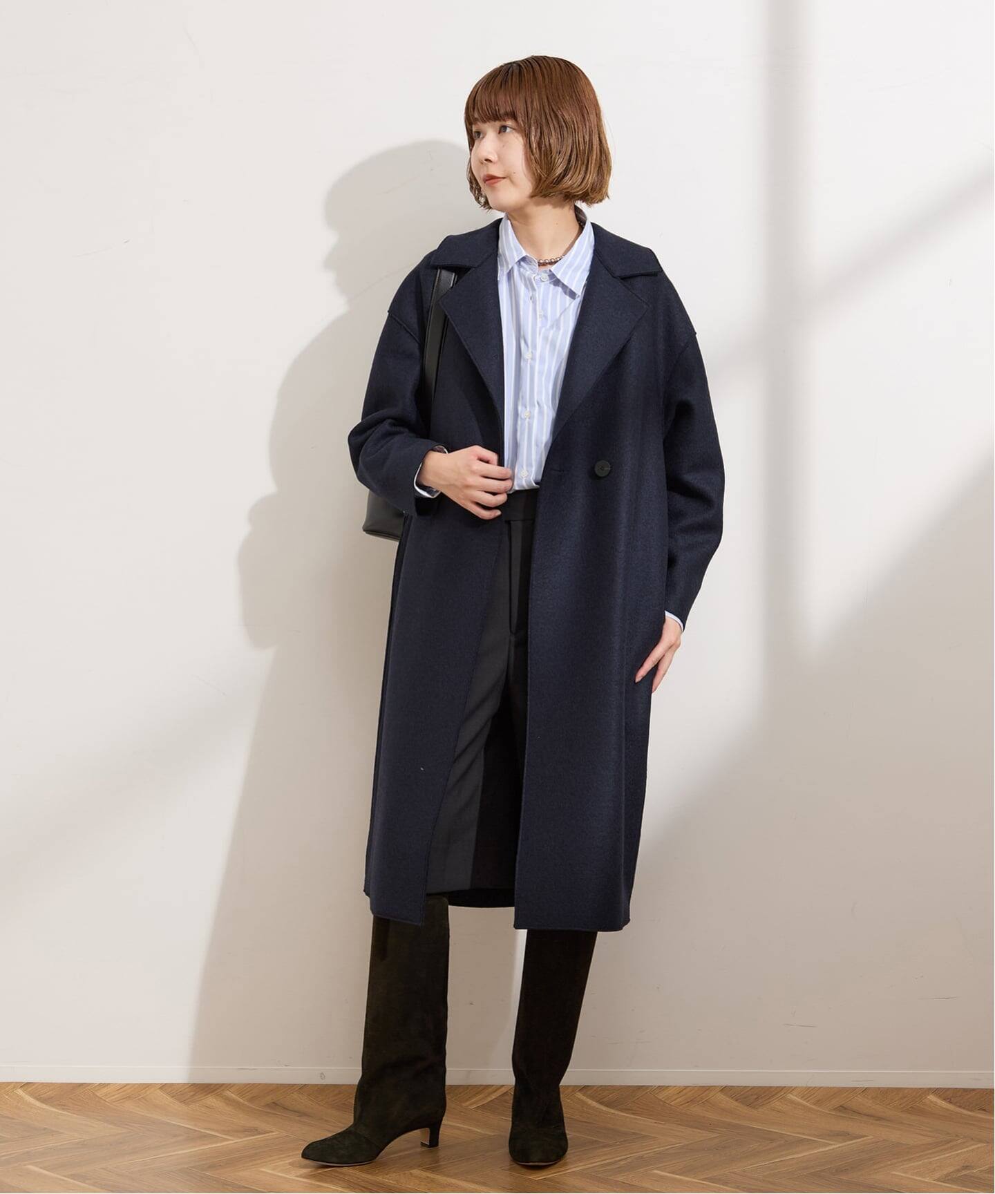 新品タグ付 HARRIS WHARF LONDON イタリア製 ウールコート HARRIS